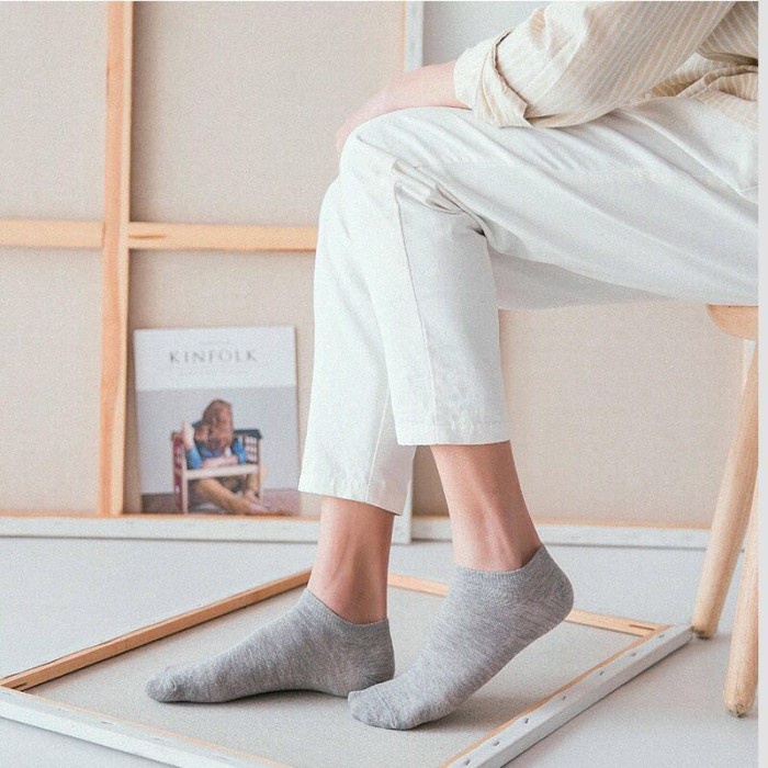 Kaos Kaki Pendek bawah Mata Kaki Polos Pria Wanita Dewasa hidden sock