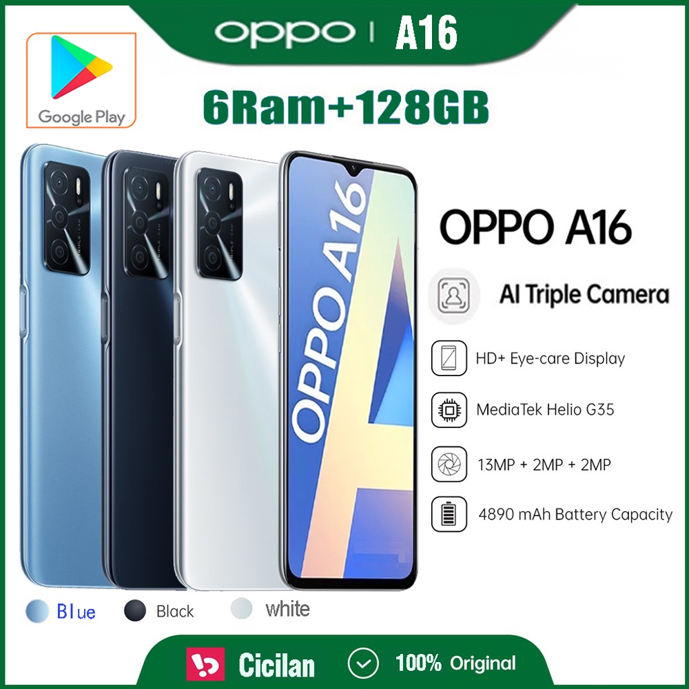 hp oppo a16 RAM 6/128  baru handphone smartphone