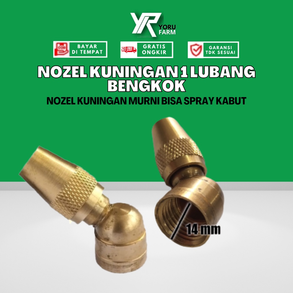 NOZZLE KUNINGAN SPRAYER ELEKTRIK BENGKOK 1 LUBANG MISTING NOZLE SPUYER KABUT KNAPSACK NOSEL ADJUSTAB