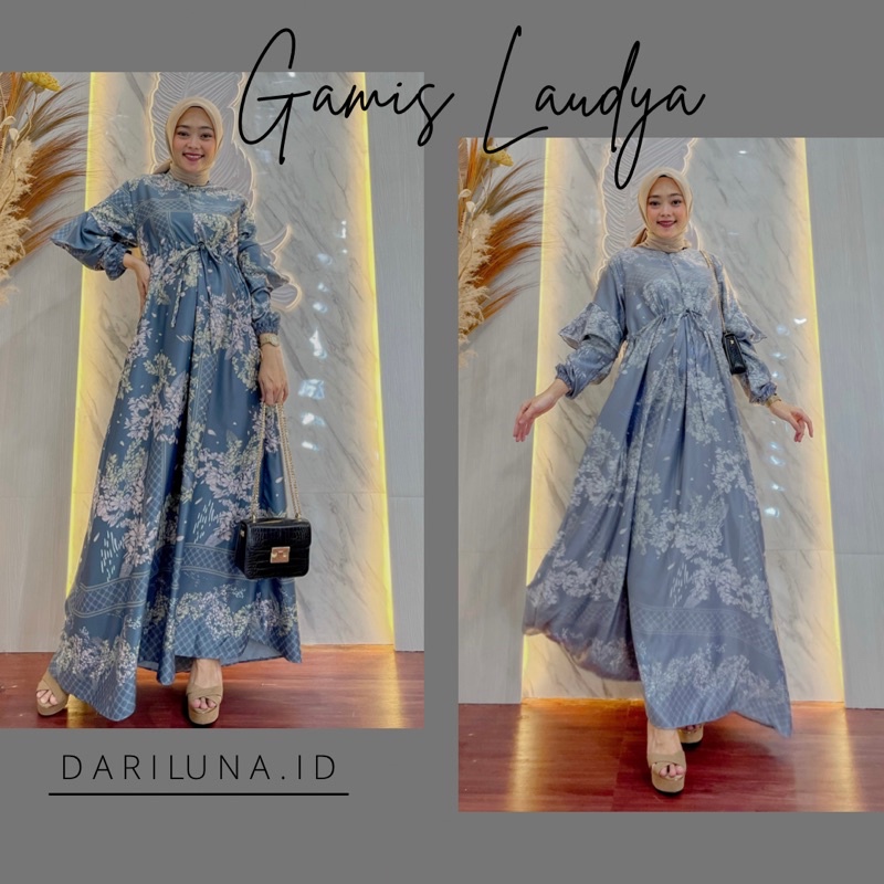 Tren Baju Muslim Gamis Laudya Premium Gamis Busui Gamis Terbaru Maxmara Terlaris / Maxi Dress Modern