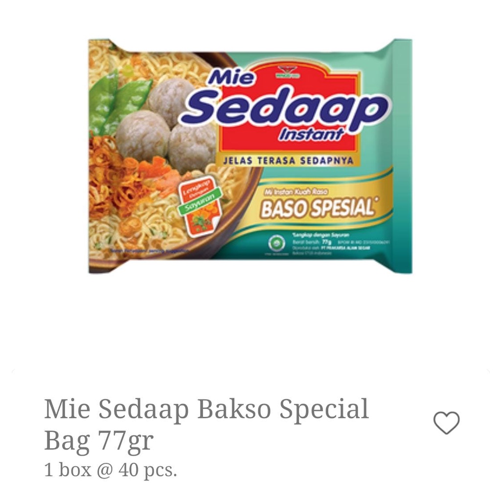 

MIE SEDAAP BAKSO SPESIAL