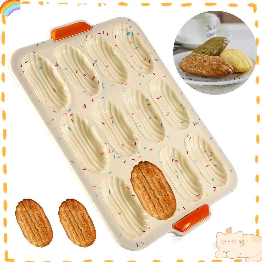 Solighter Loyang Kue Silikon Dapur Pastry Dish Baking Tools Ripple Flan Cetakan Madeleine Shell