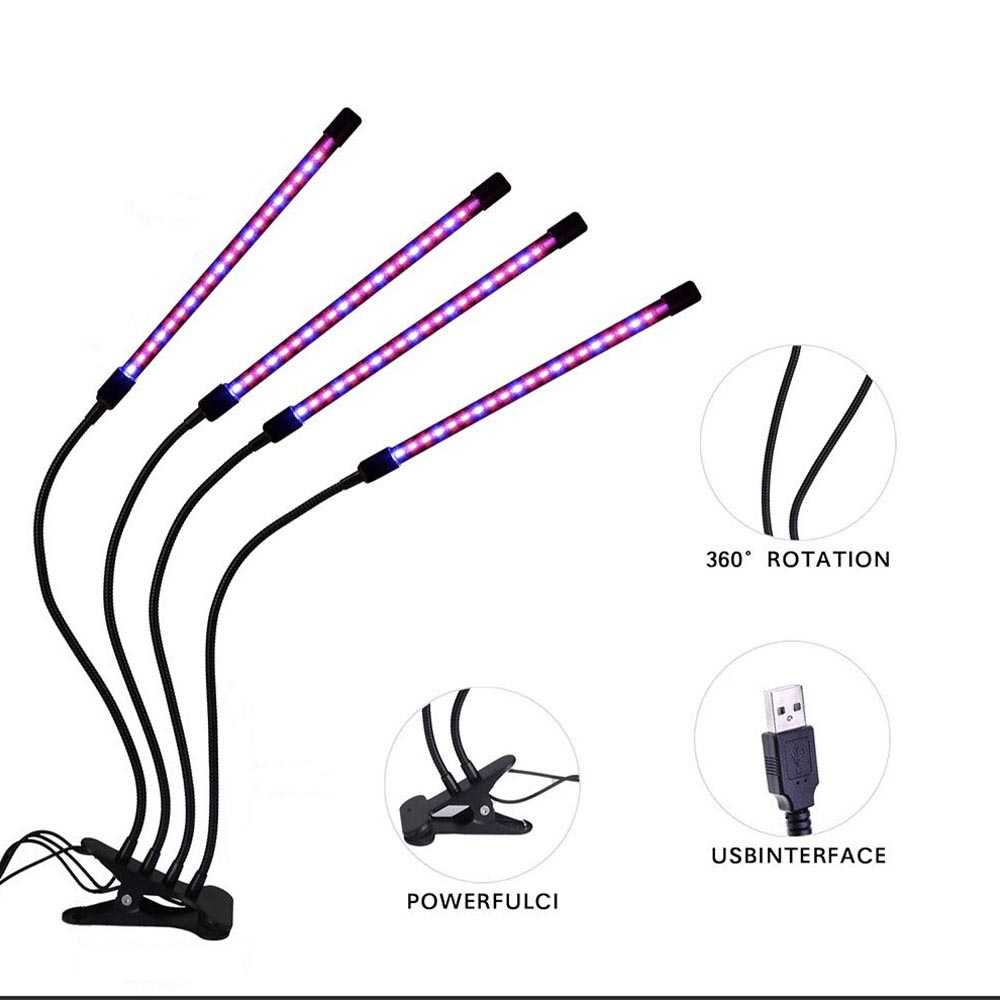 (BISA COD) FTIHSHP DQOK Grow Light LED USB Flexible Phytolamp 3 Color Spectrum 40W 5V - LD7448