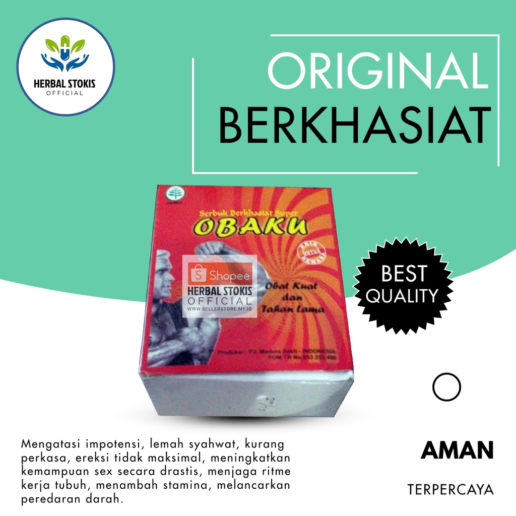 

Serbuk Jamu Herbal (Obaku) Original Jamu Kuat Lelaki Penambah Vitalitas Pria Sehat Kuat Dan Tahan Lama