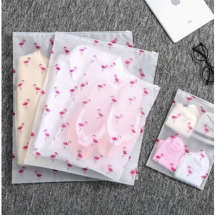 BAJ Ziplock Karakter Travel Pouch Serbaguna Polos Zipper Motif Packaging Storage Bag Tas Penyimpanan Pakaian Zip Lock Plastik anti Air Murah TA061