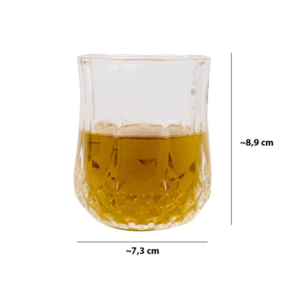 (BISA COD) FTIHSHP Lang Xu Gelas Cangkir Whiskey Wine Crystal Glass Cup Sloki 200ml - LXZS0601