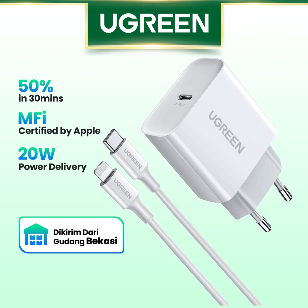 Ugreen Kepala Charger USB Tipe-C QC 4.0 3.0 20W QC4.0 QC3.0 Fast Charging Untuk iPhone 14 13 12 8