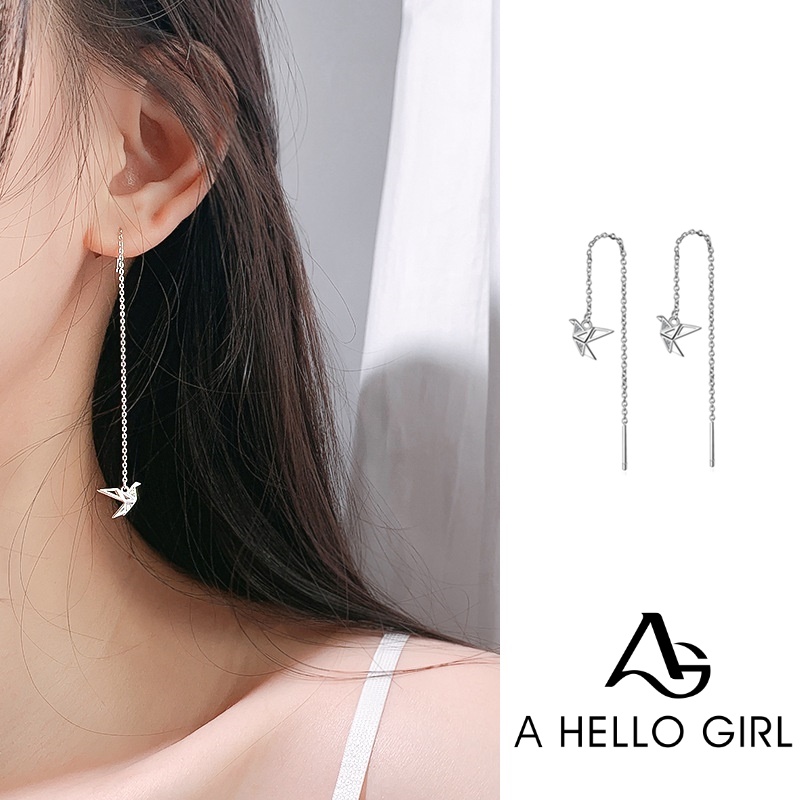 Anting Hoops Earrings Latihan Kilat Seribu Kertas Derek Kawat Telinga Perhiasan Earring Jewelry