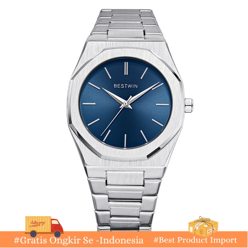 Jam Tangan Pria Jam Tangan   Tahan Air Kuarsa Bestwin    Populer Watch Butterfly Double Snap-Fastene