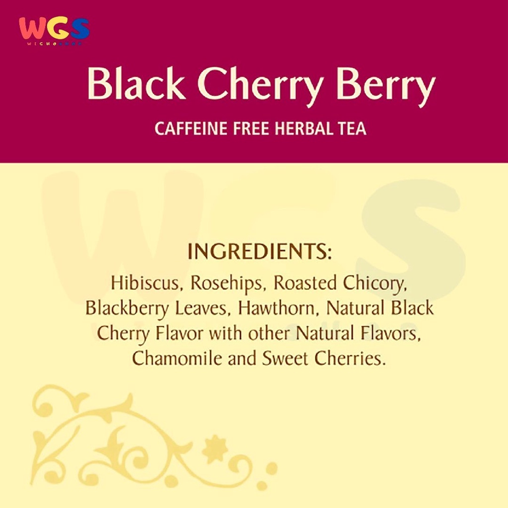 Celestial Seasonings Black Cherry Berry Herbal Fruit Tea 20s x 2.25g