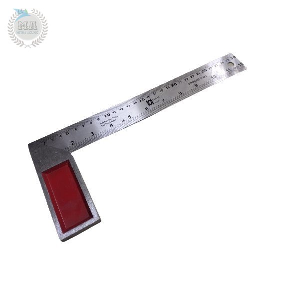 Penggaris Siku Tukang 12&quot; Inch Alat Siku Meter Heavy Duty Meteran 30cm OLS Siku Tukang RRT 12 in / Penggaris Tukang / Angle Ruler 90 derajat