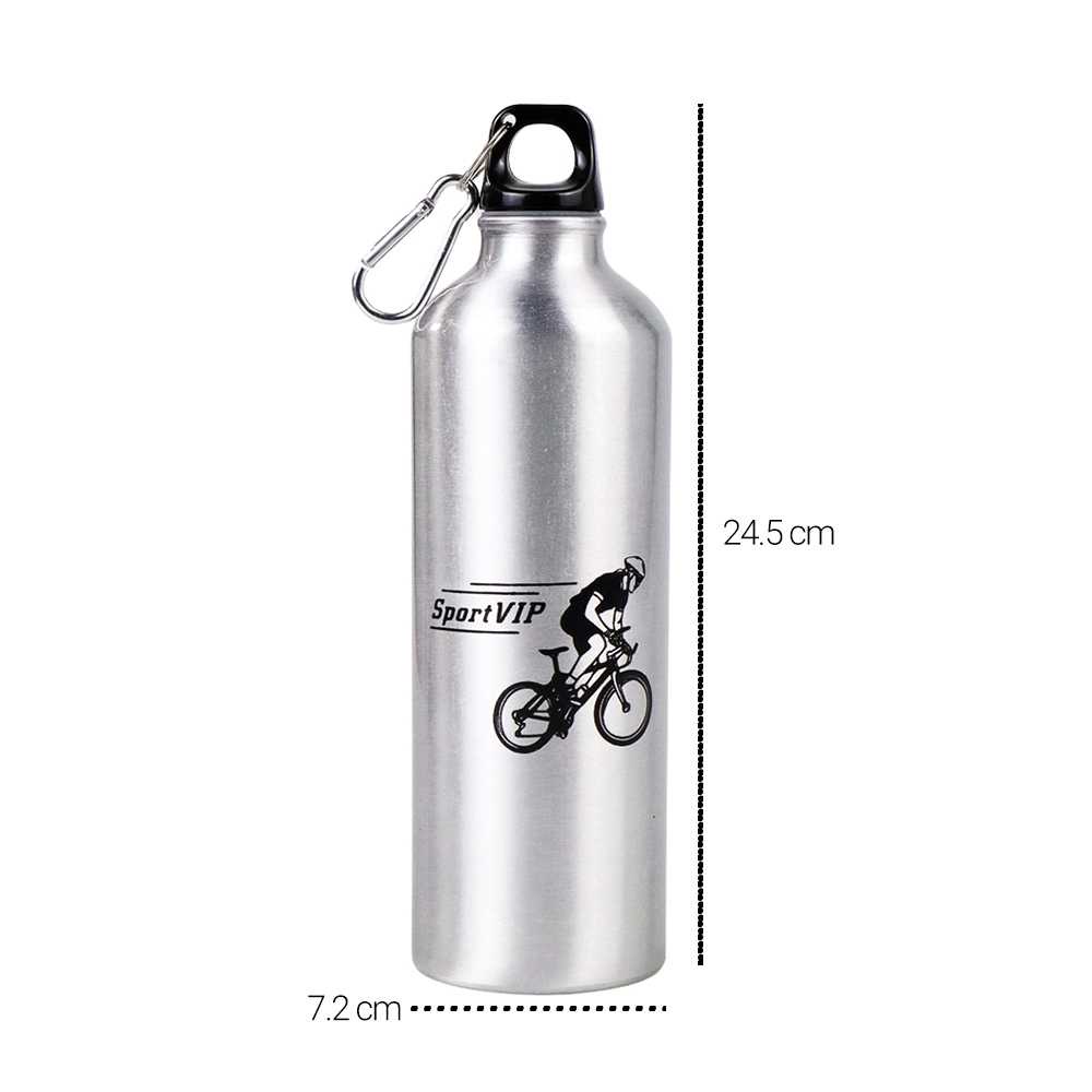 (BISA COD) FTIHSHP  Botol Minum Olahraga Aluminium 750ml Dengan Karabiner - H2GO