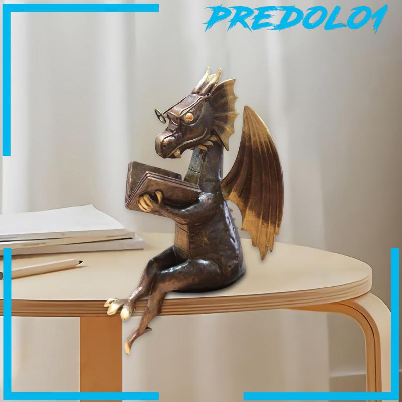 [Predolo1] Patung Buku Bacaan Naga Dekorasi Patung Naga Untuk Pindah Rumah Taman