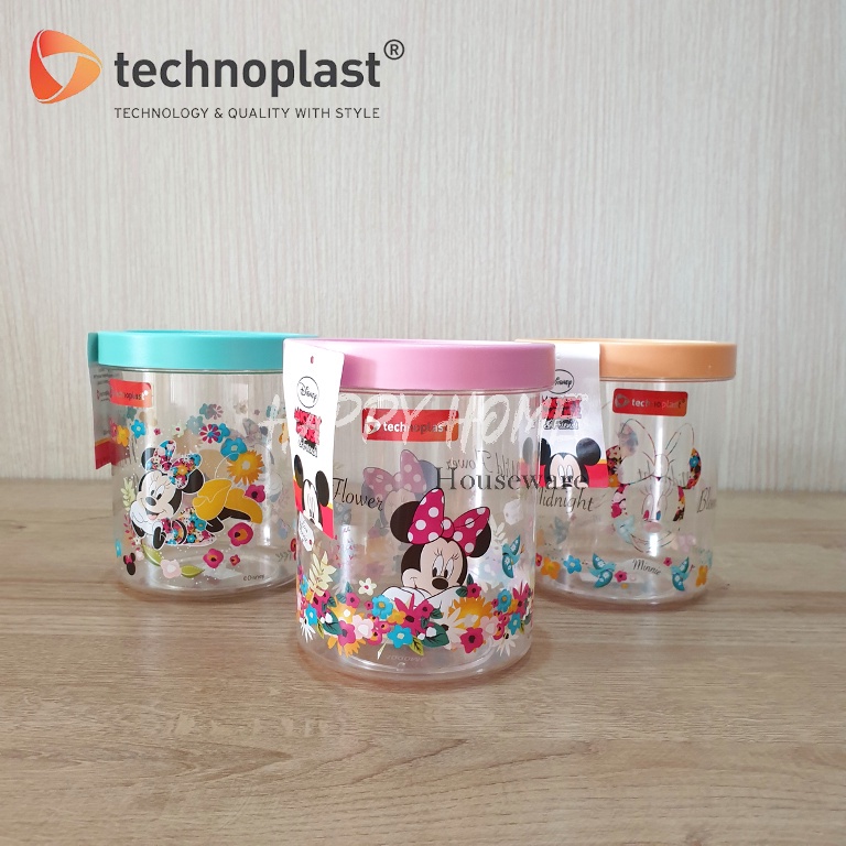 TECHNOPLAST Minnie Mouse Canister / Toples Plastik Arcylic 1000Ml