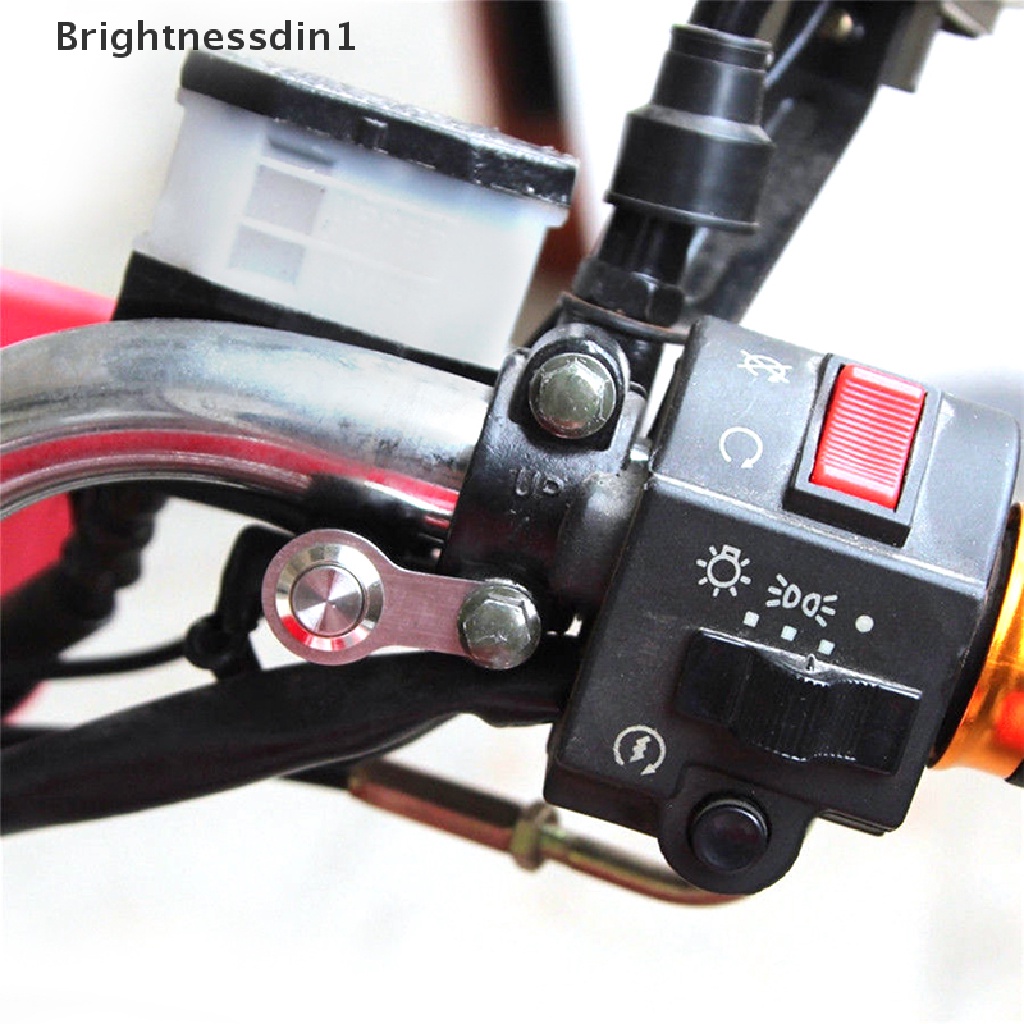 [Brightnessdin1] 12v Universal Stang Motor Reset Saklar Tombol Mesin ON-OFF Waterproof  Butik