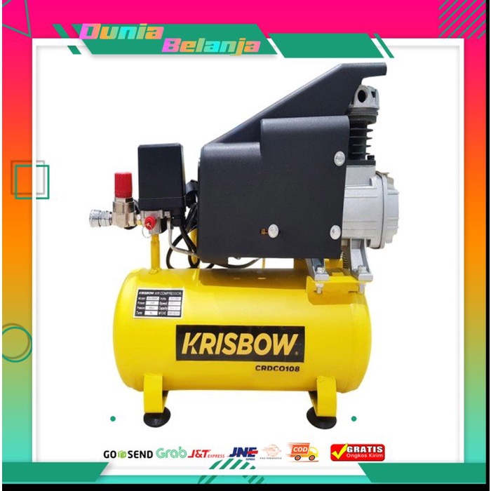 Kompresor udara/Kompresor Krisbow 1Hp 8L 8 Bar 1Ph