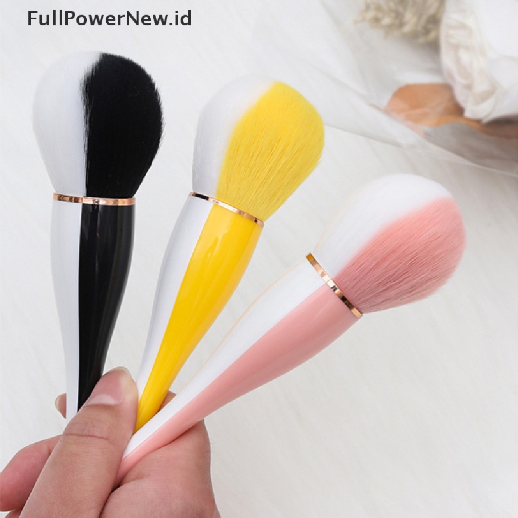 Power 1PC Sikat Pembersih Debu Kuku Kepala Besar Untuk Manicure Blush Powder Makeup Brush ID