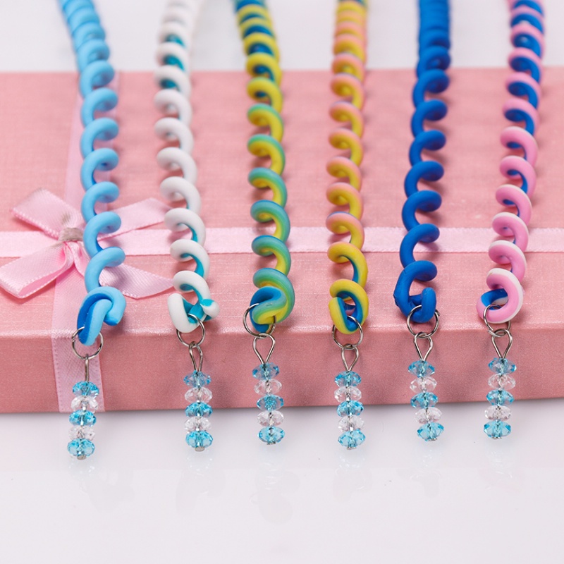 6pcs/set Ins Gaya Gadis Manis Lembut Artefak Rambut Band/Warna-Warni DIY Twist Braid Curly Alat Styling Rambut Anak Aksesoris