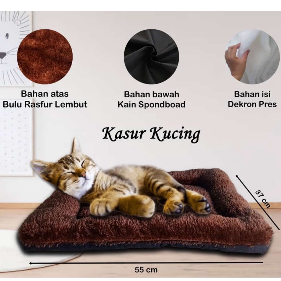 MURAH Tempat Tidur Kucing / Kasur Kucing Premium / Kasur Kucing Bulu Ukuran Besar