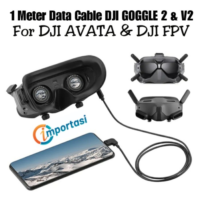 Data Cable DJI GOGGLE 2 &amp; V2 DJI AVATA Kabel USB Type C Lightning iOS