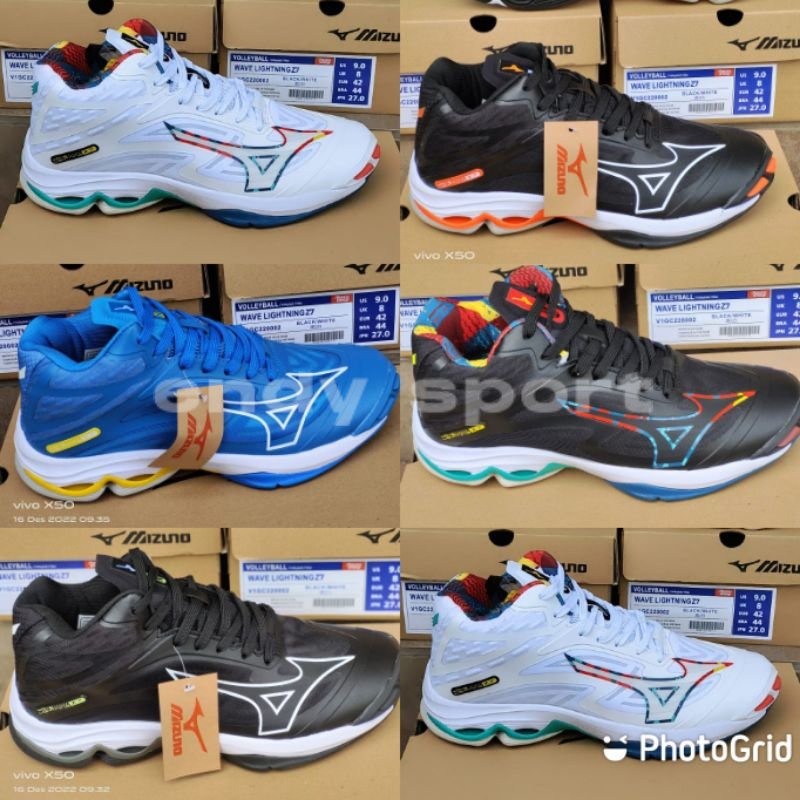 (COD) MIZUNO WLZ 7 MID super premium original sepatu keluaran terbaru dari wlz Sepatu Voli Mizuno Wa