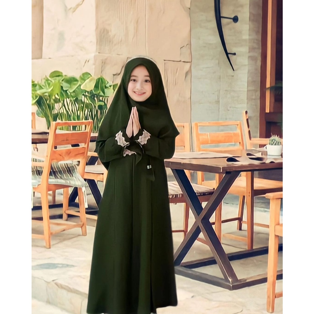 Kirana Syarii Mom And Kids Matt Ceruty Babydoll Apk Renda Size Fit To XL Besar OOTD Gamis Wanita Couple