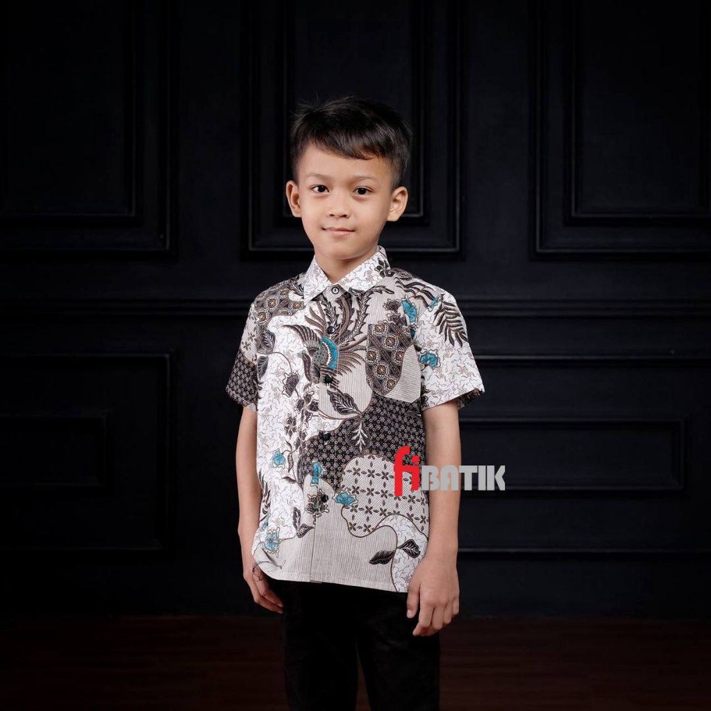 Usia 2-11 Tahun Baju Hem Batik Anak Pendek Terbaru / Kemeja Batik Anak Laki Laki Size S M L XL XXL butikdian