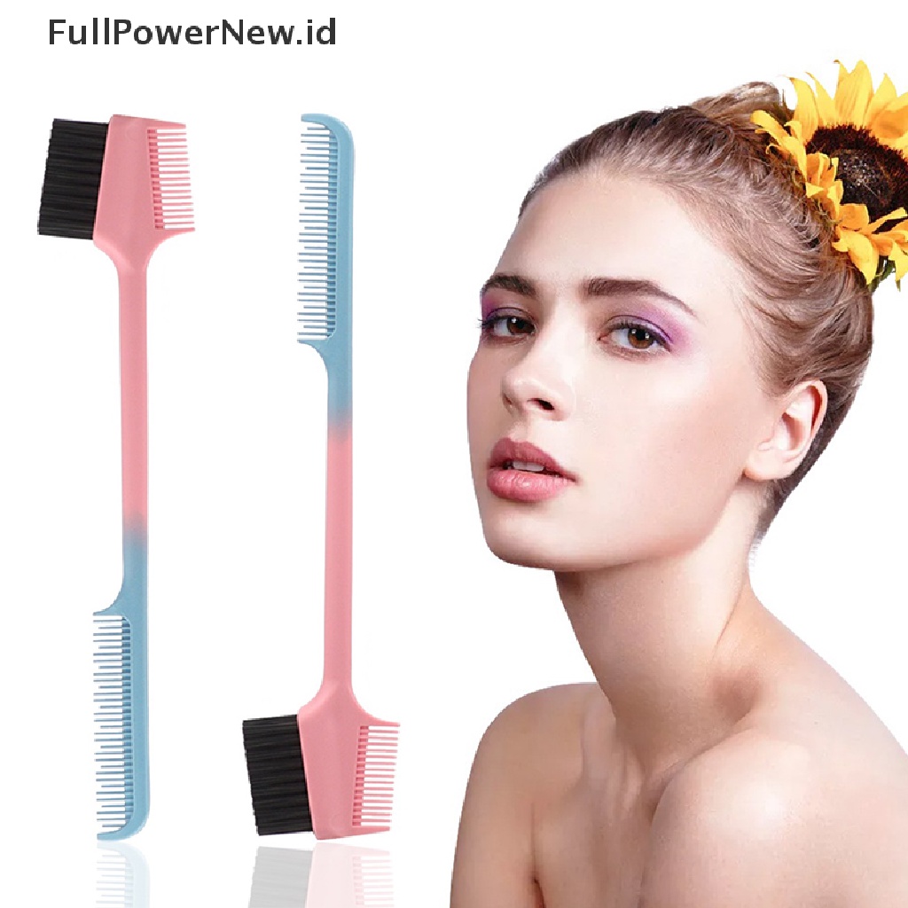 Power 1PC Kontrol Tepi Dua Sisi Sisir Rambut Styling Alat Sisir Alis ID