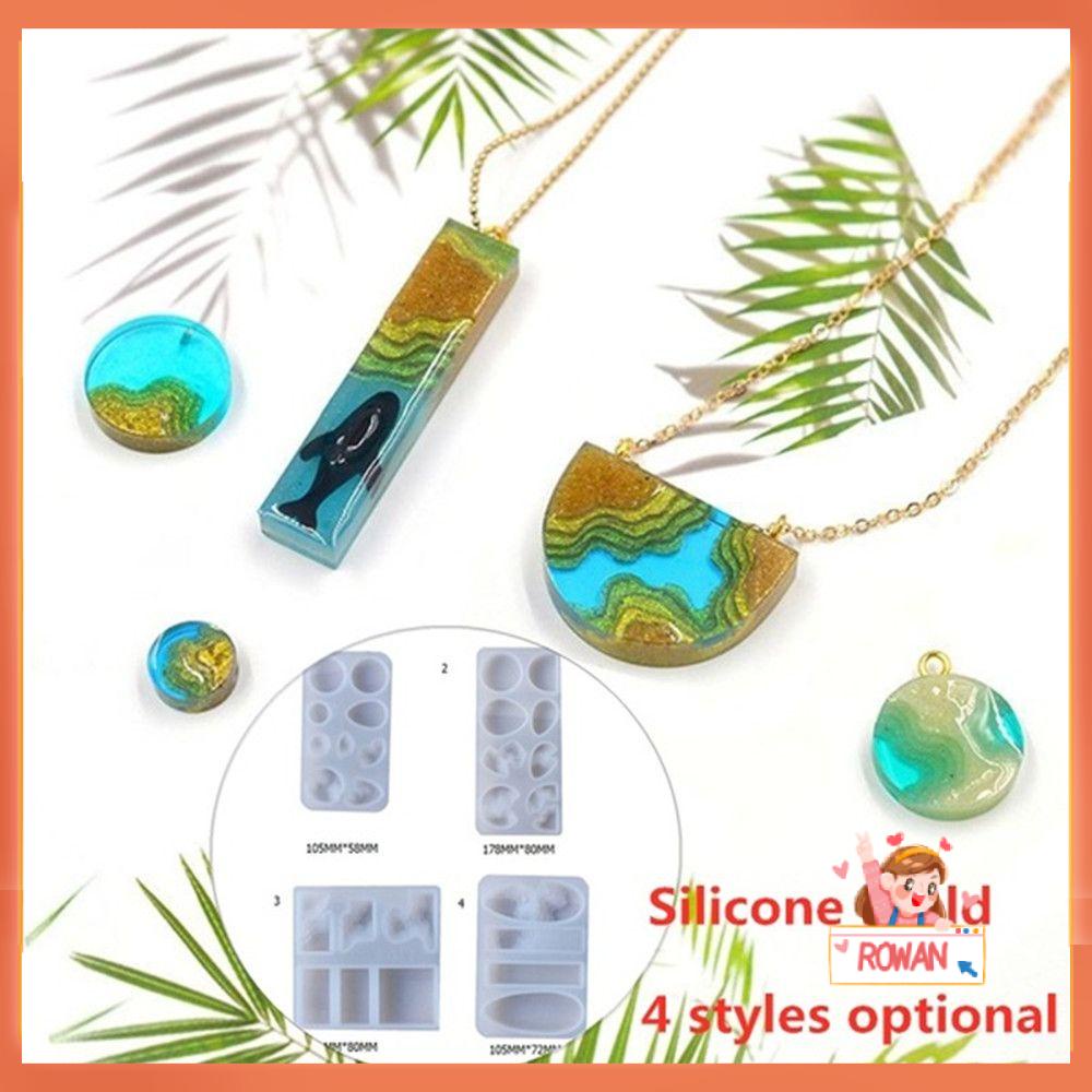 R-flower Resin Cetakan Gantungan Kunci Mini Island Crystal Jewelry Making Tools