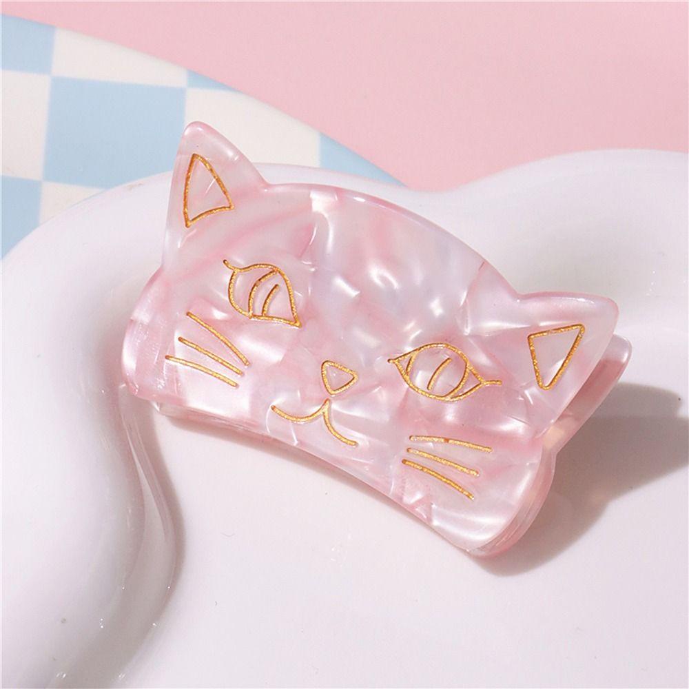 Agustinina Cakar Rambut Kucing Fashion Hiu Kecil Manis Klip Hiasan Kepala Ponytail Holder Akrilik Untuk Wanita Women Hair Clips