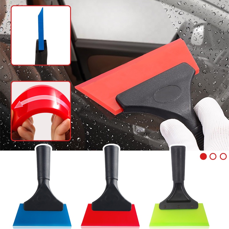 Wiper Air Kaca Jendela Karet Plastik Mobil/Kamar Mandi Keramik Ubin Scraper Squeegee Auto Install Household Cleaning Tool