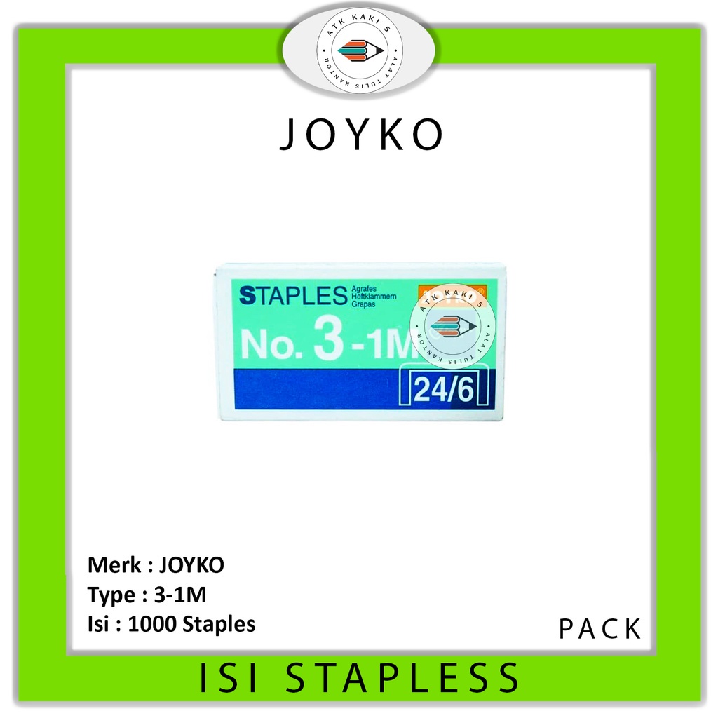 

JOYKO - Isi Staples Besar No.3-1M - PACK