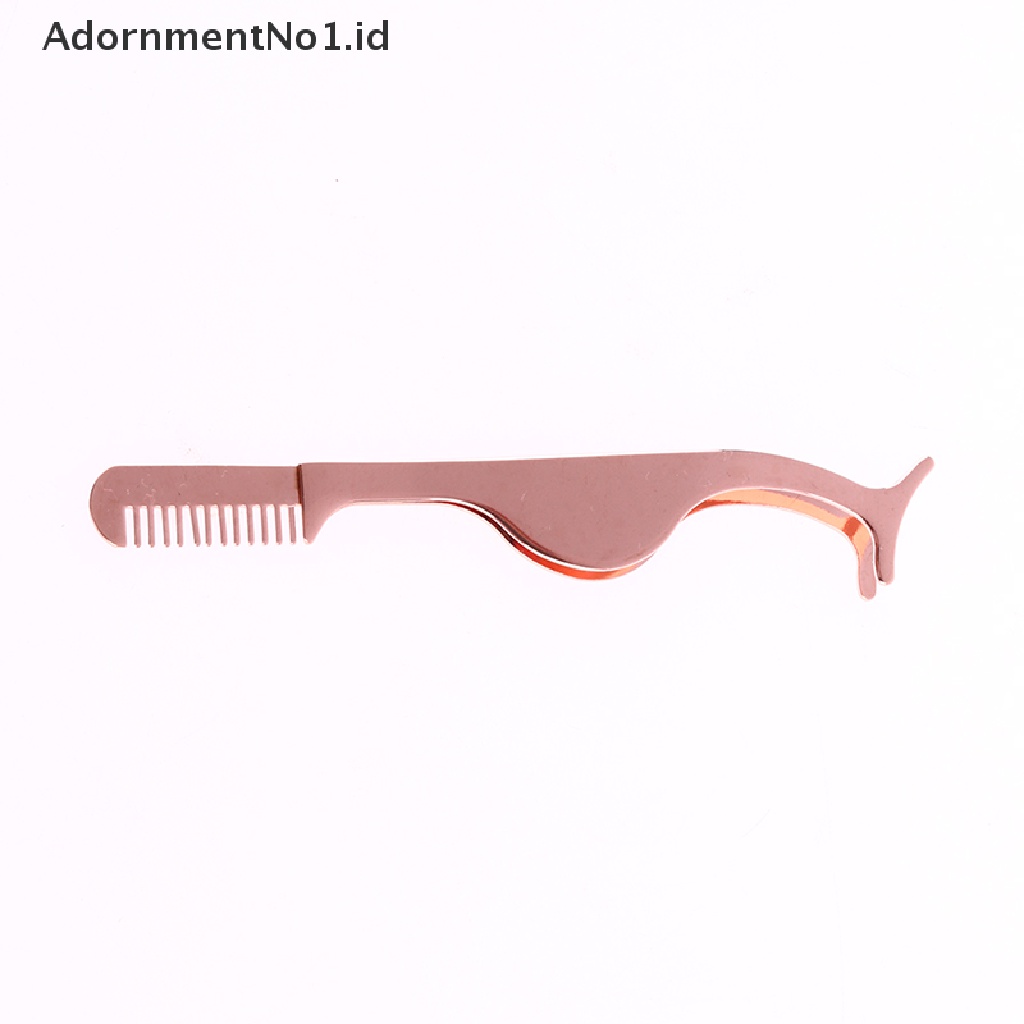 [AdornmentNo1] Pinset Bulu Mata Palsu Fake Eyelashes Aplicator Alat Dengan Sisir Stainless [ID]