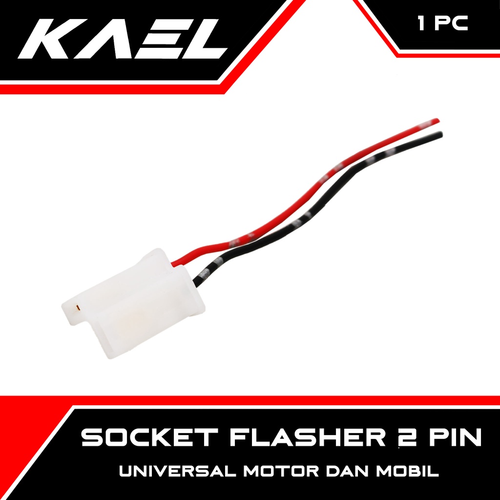 Socket Flasher 2 Pin Universal Motor Dan Mobil Soket Flaser Fleser Sen Sein Bintik