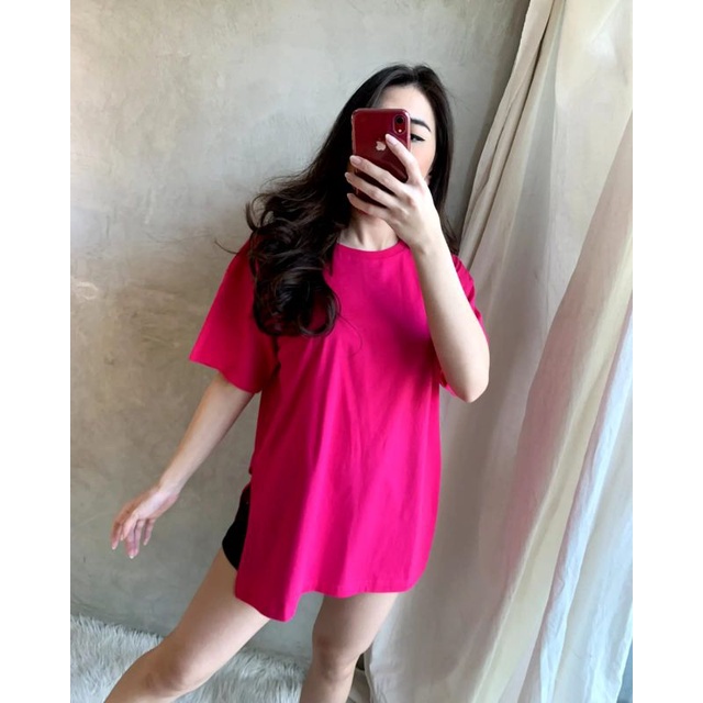 MEIRA SLIT TOP - KAOS POLOS WANITA