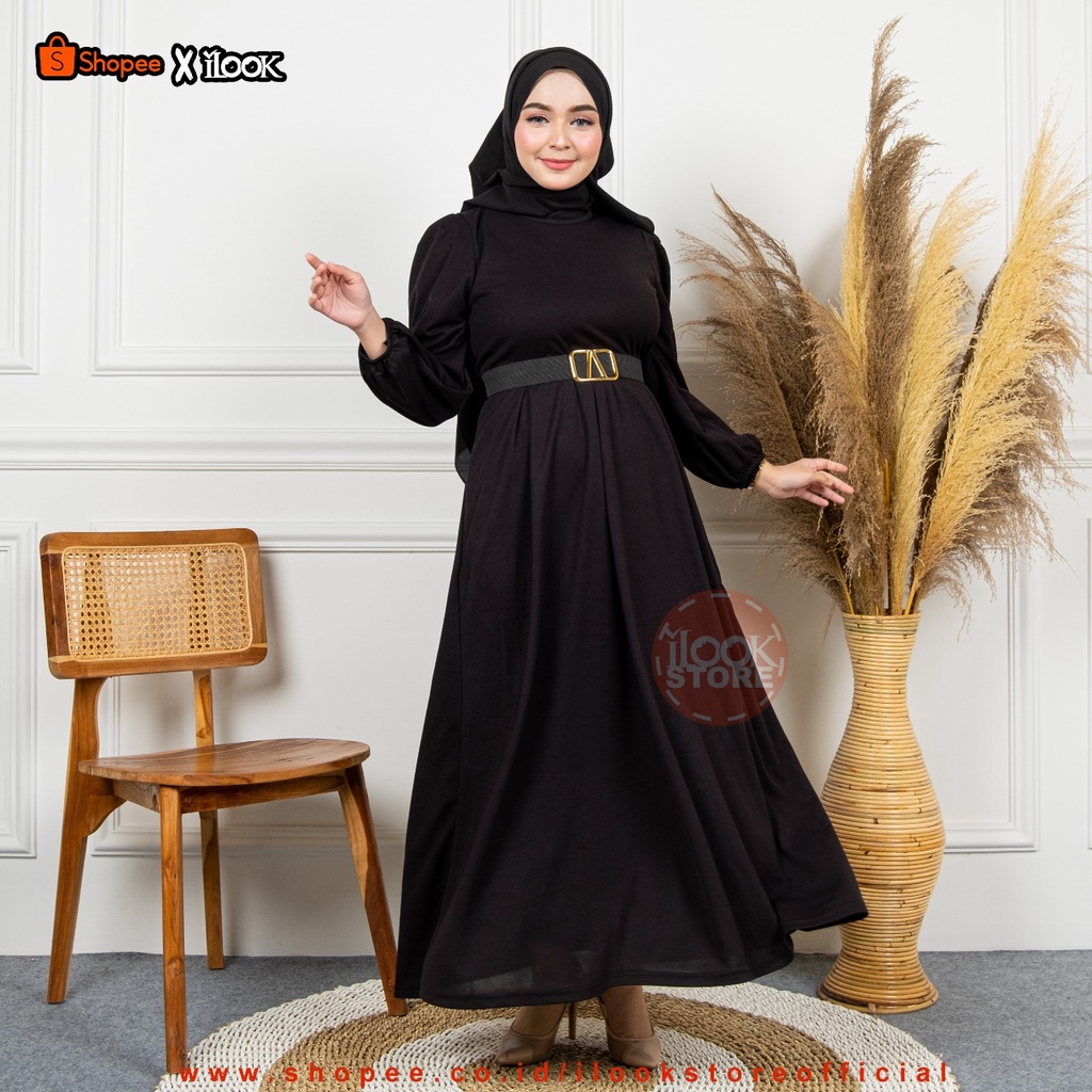 ilook | Sekar Dress | Dress Maxi Wanita + Belt Terkini