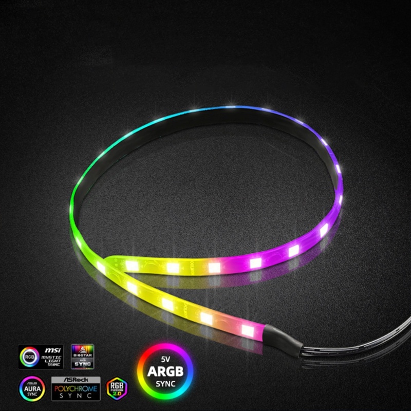 Bt 40cm Lampu Strip Backlit LED RGB Dengan Header Konektor 4Pin 5V 3Pin Digital Light Lamp Lighting Untuk Komputer