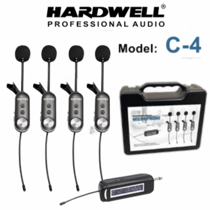 Mic wireless 4 Clip on Hardwell C4 Lavalier Wireless Microphone
