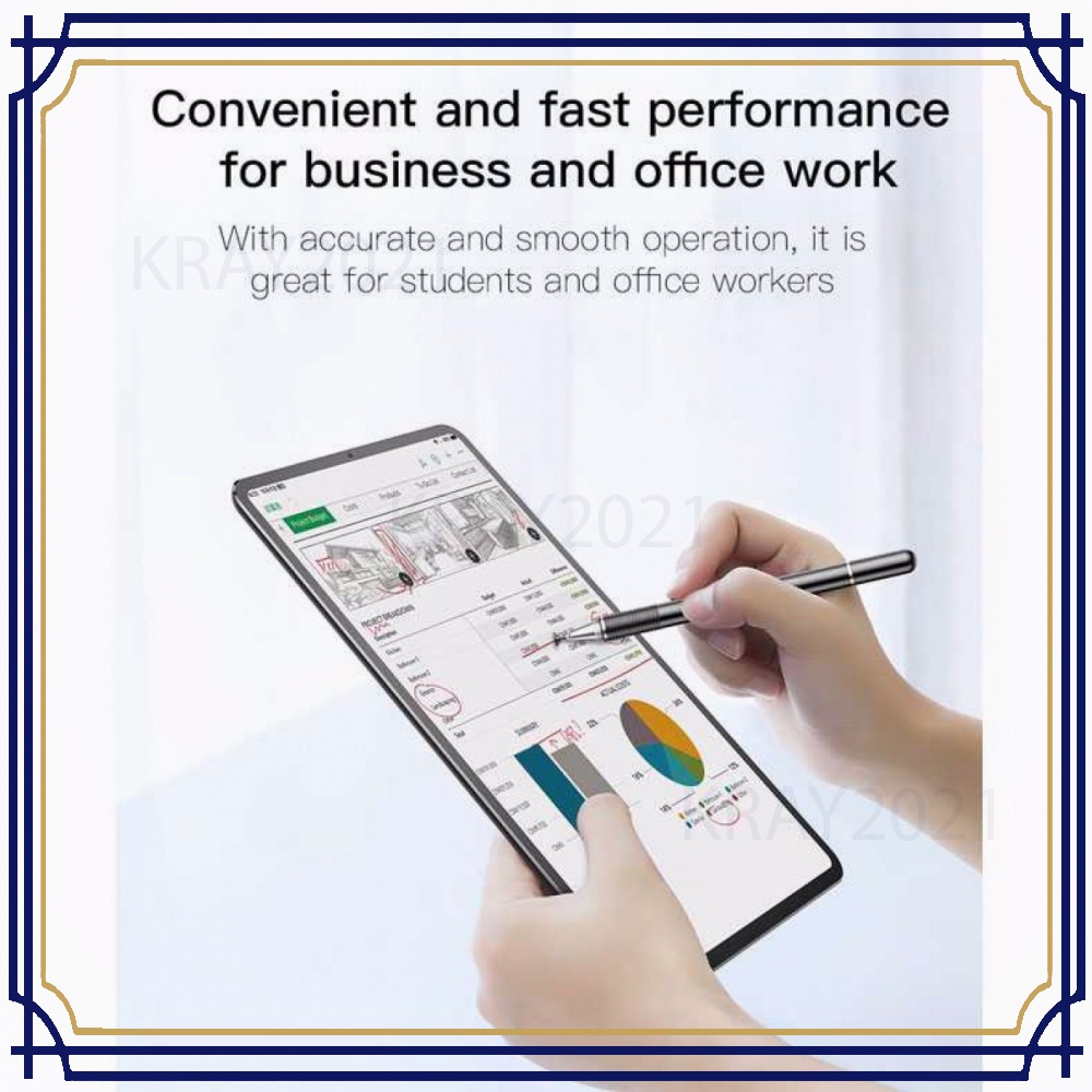 2 in 1 Capacitive Touch Screen Stylus Pen Aluminium -SP155