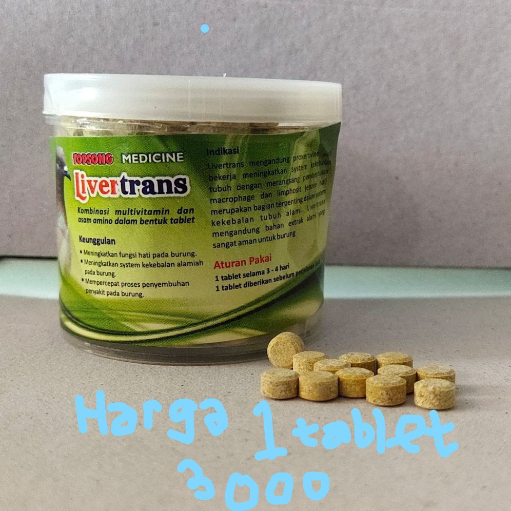 READY LIVERTRANS LIVERTRANS TOPSONG JAMU VITAMIN OBAT BURUNG MERPATI NAFAS PANJANG STAMINA MENINGKAT