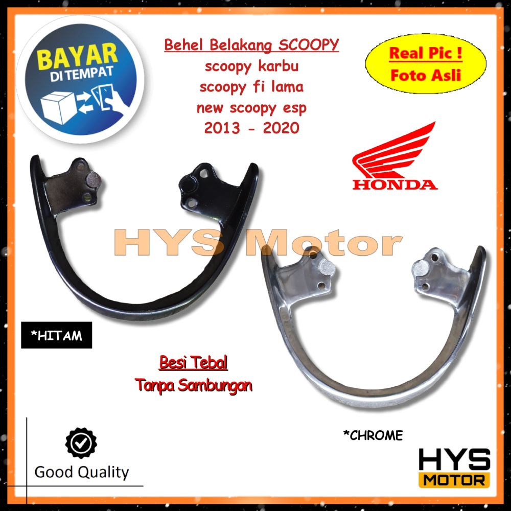 HYS Behel Belakang Honda Scoopy Karbu / Fi Injeksi / Scoopy New 2020 2021 2022 2023 Genio - Begel Jo