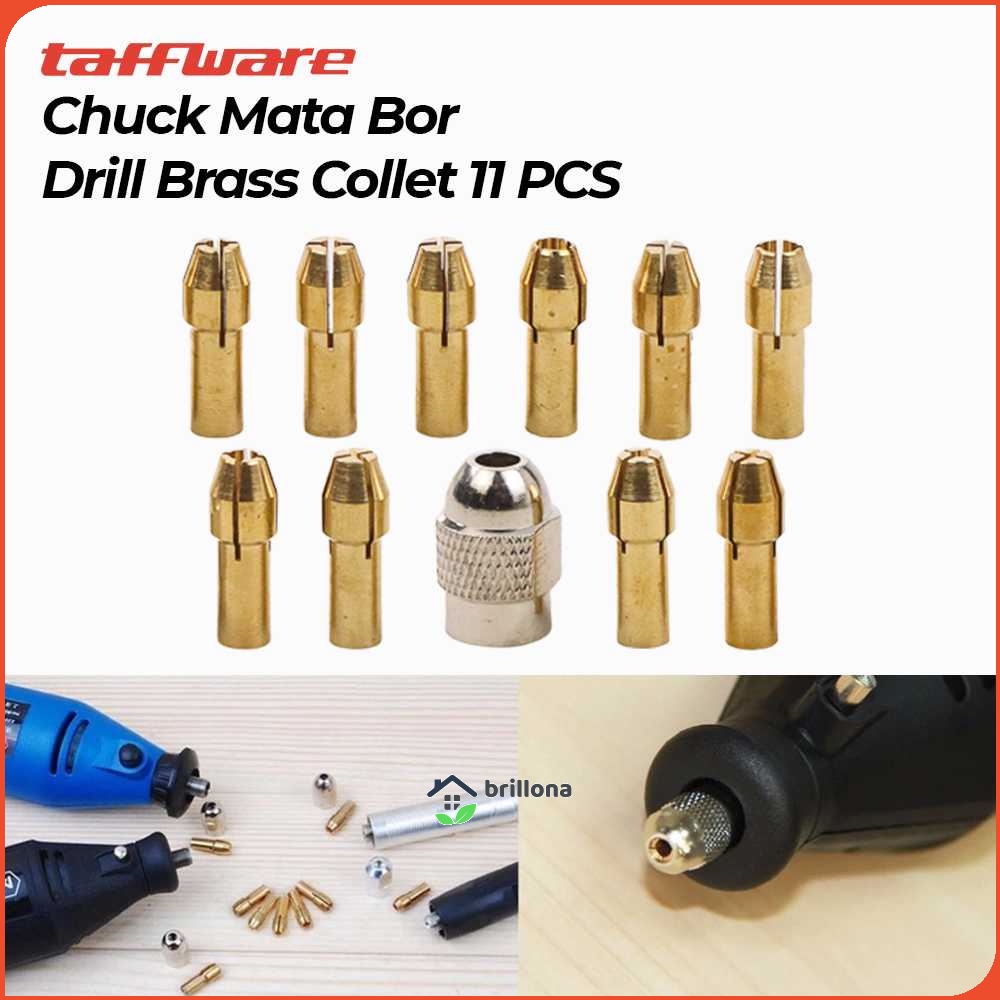 Taffware Chuck Mata Bor Drill Brass Collet 11 PCS - DMPJ-31