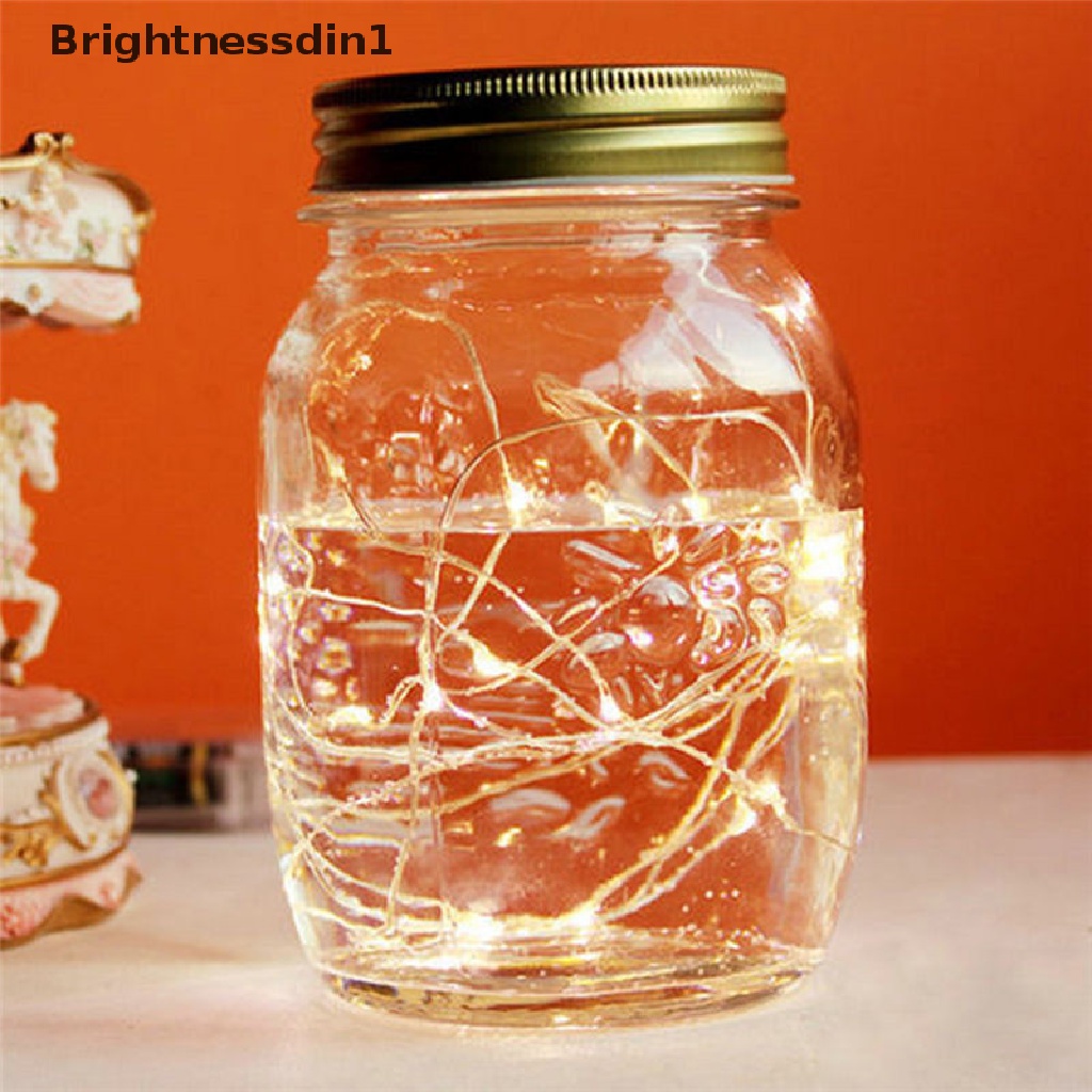 [Brightnessdin1] Lampu String LED 1m/2m/3m/5m Untuk Dekorasi Pernikahan Pesta Butik Natal