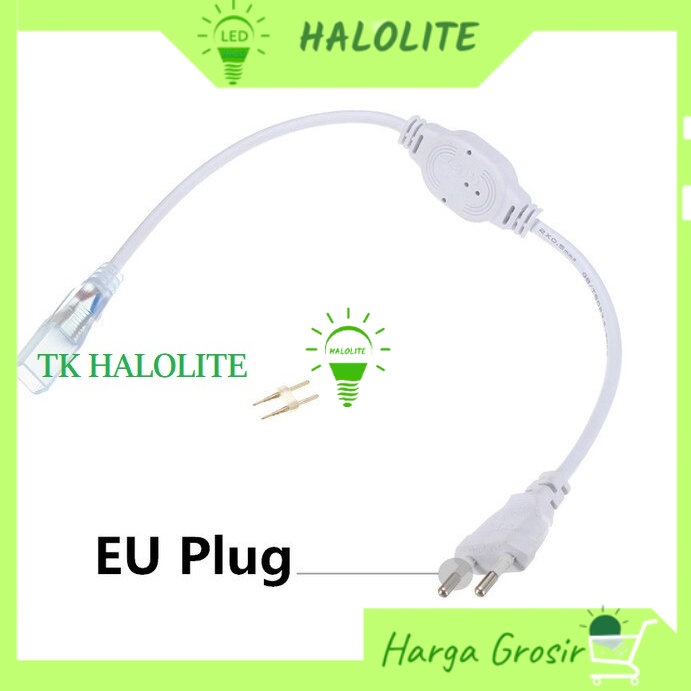 Kabel Colokan Lampu LED Strip 5050 / Soket LED Strip 5050 220 Volt (Bulat)