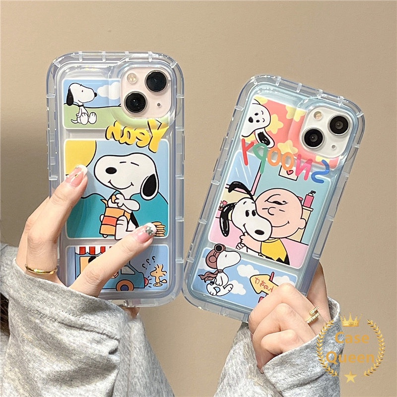 Casing Tahan Guncangan Airbag Tpu Lembut Anti Jatuh Untuk Redmi 9C NFC 9T A1 10 9A 10A Redmi 10 Note9 11 11s 10s Note10s Note10 Note9 Note11 Kartun Lucu Snoppy Charlie BrownCover Case