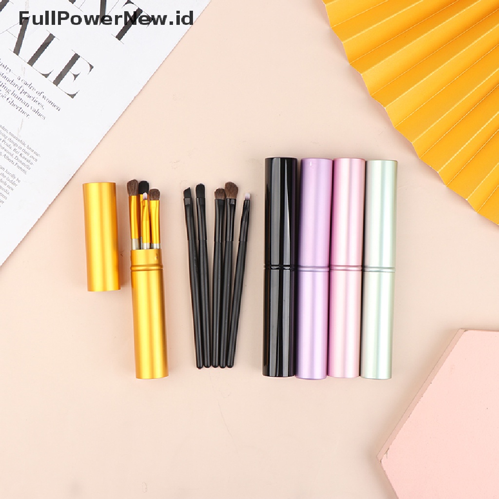 Power 5Pcs Makeup Brush Kit Set Bedak Foundation EyeshadowEyeliner Lip Brush Portable ID