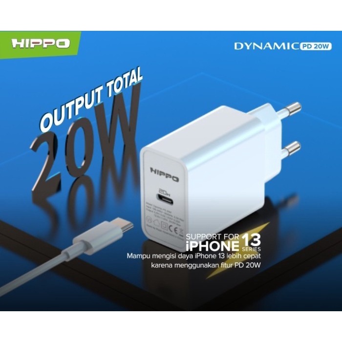 Hippo Dynamic PD Adaptor Charger Quick Fast Charging 20W