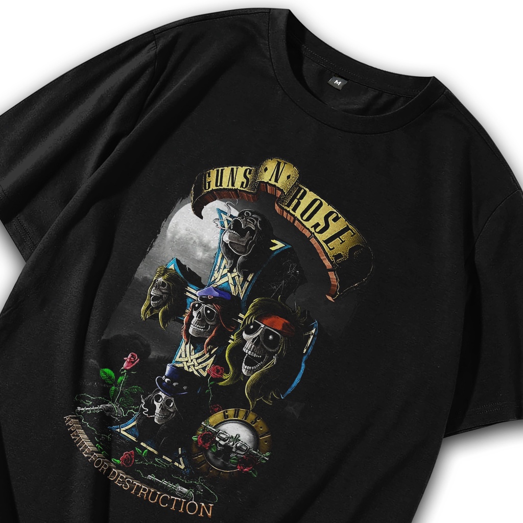 Baju Band / Kaos Band Guns N Roses 3d / T shirt Band / Tshirt Vintage Band / Musik Metal Punk Rock O