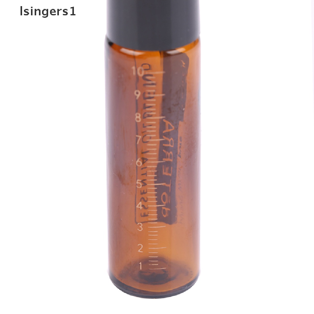 [lsingers1] 1pc Botol Roller Kaca Amber 10ml Removable Roller Metal Butik