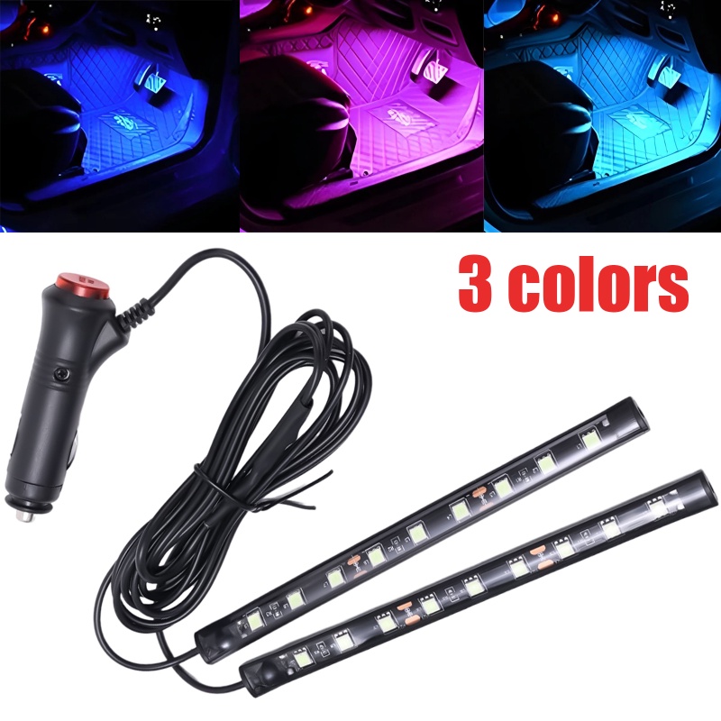 Mobil Dipasang Warna-Warni Ultra Terang Lampu LED Strip Suasana Romantis Lampu Hias Neon Lampu Aksesoris Interior Mobil